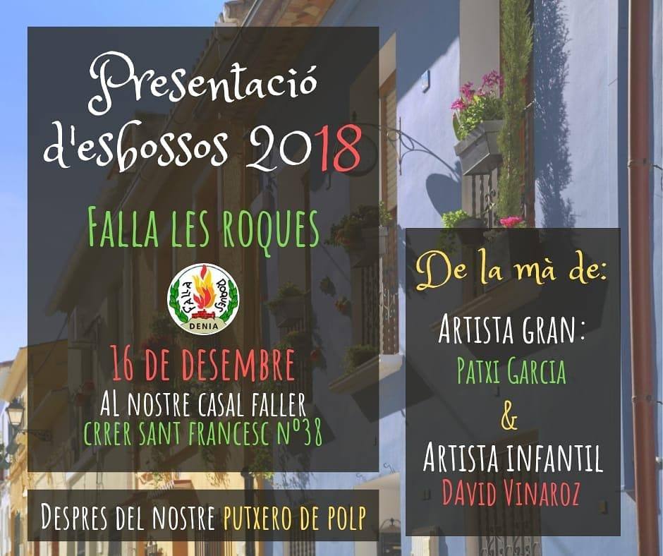 presentacion de bocetos de la falla les roques