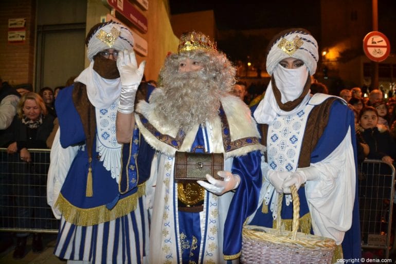 Cabalgata Reyes Magos Dénia 2019 - Melchor y sus pajes