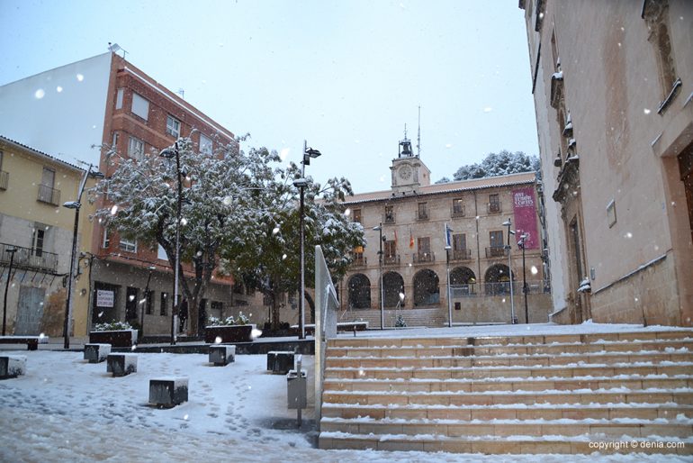 Ayuntamiento de Dénia nevado
