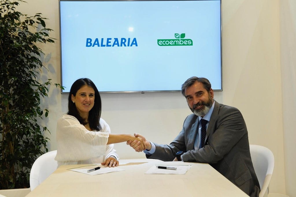 balearia y ecoembes firman un acuerdo de colaboracion