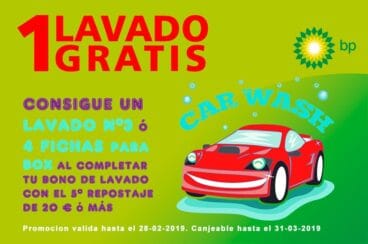 Bono Lavado Gratis en Gasolinera BP Denia 2019