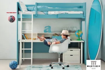 cama en azul Muebles  Martínez