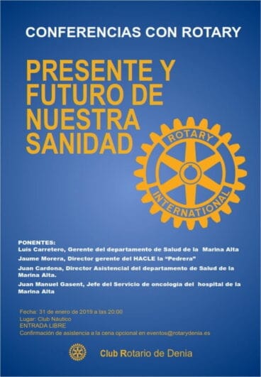 Conferencia de Rotary sobre la sanidad en la Marina Alta