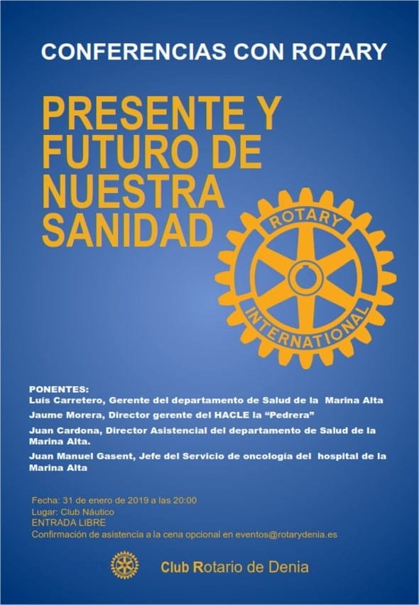 conferencia de rotary sobre la sanidad en la marina alta