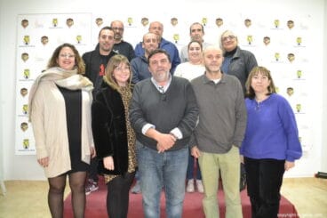 El fallero ejemplar con el jurado