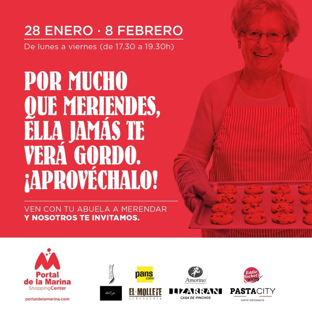Portal de la Marina invita a nietos y abuelos a merendar juntos durante diez días 1 meriendas para abuelos y nietos en el centro comercial portal de la marina