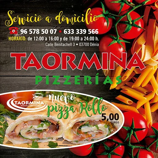 Nueva-carta rollo y pizzas-Pizzeria-Taormina