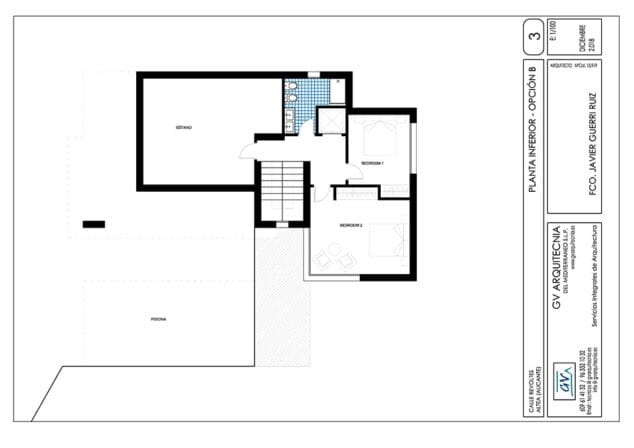 planta inferior opcion b gv arquitecnia