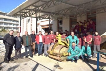 restauracion de una antigua maquina apisonadora