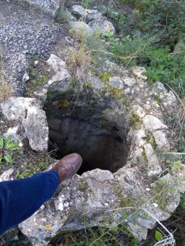 Tamaño del pozo abierto en el Montgó
