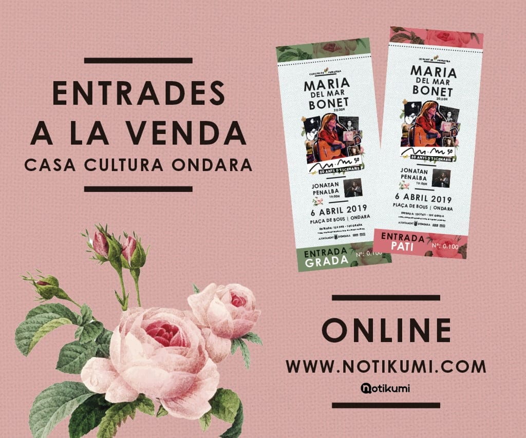 venta de entradas para el concierto de maria del mar bonet