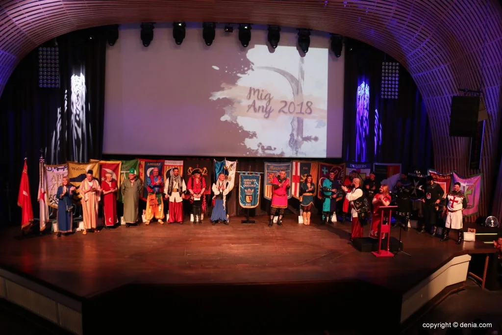 Programa de Mig Any Moros y Cristianos Dénia 2019: Sábado 16 de febrero 1 acto de mig any de 2018
