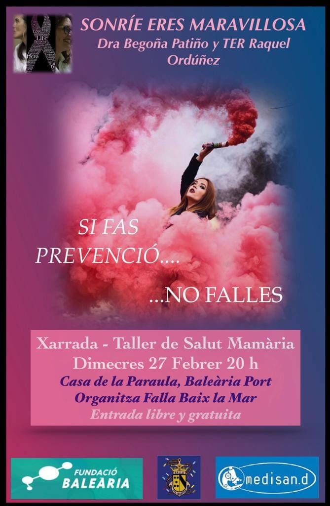 charla sobre salud mamaria organizada por baix la mar
