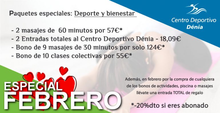 Especial San Valentín Centro Deportivo Dénia