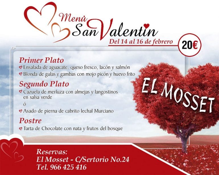 Menú de San Valentín el mosset