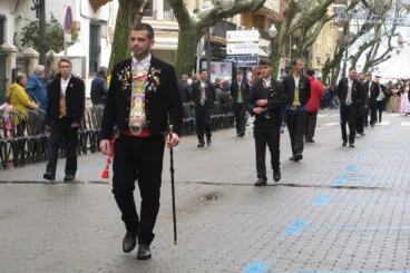 Pablo García, presidente de la DIana 2022, durante la ofrenda
