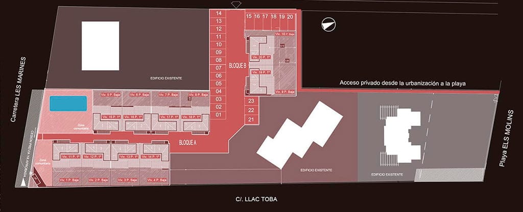 plano urbanizacion residencial tierra marina denia playa