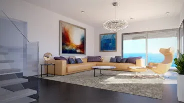 Sala de estar de la casa Lucas Graf Projects