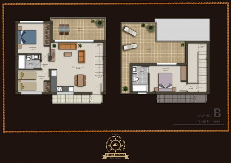 Vivienda B Planta Primera Residencial Tierra Marina Playa Els Molins Denia