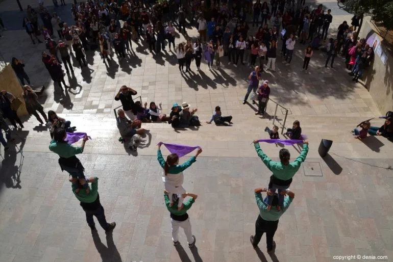 Concentración 8 Marzo 2019 en Dénia - Muixeranga de la Marina Alta