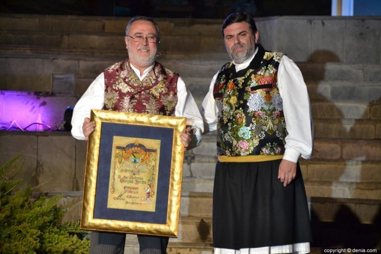 Pregón Fallas Dénia 2019 - Pregonero y presidnete