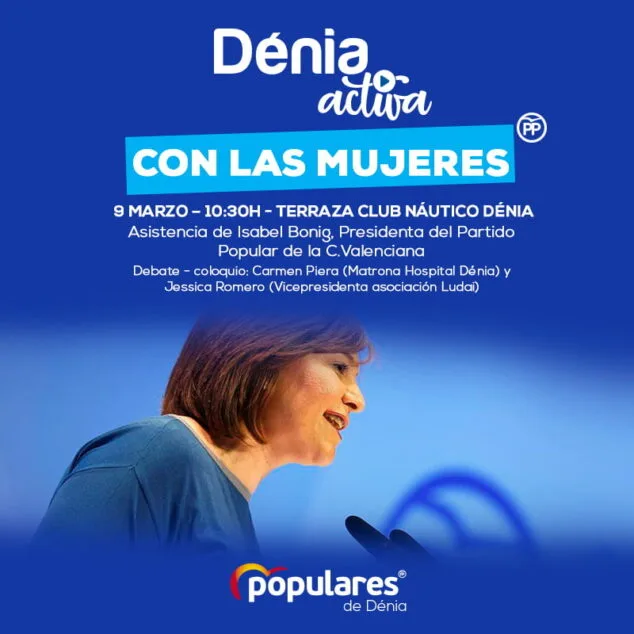 acto del dia de la mujer organizado por el pp en denia