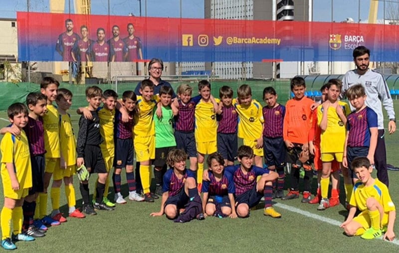 benjamines del fc barcelona y de la em fb denia