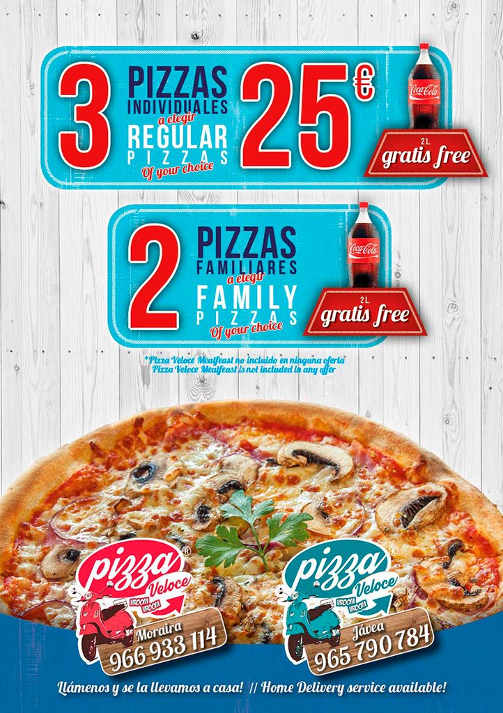 Carta Pizza Veloce – Restaurante Ammos