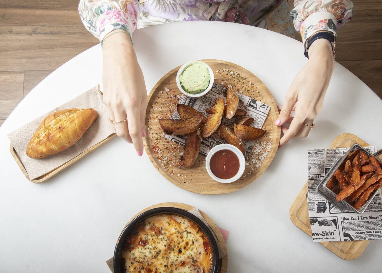 Deliciosos entrantes del restaurante Ammos