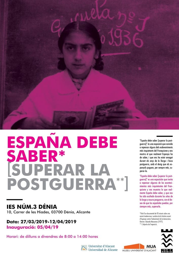 exposicion espana debe saber en el ies sorts de la mar