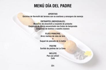 La Cova Tallà – Menú Día del Padre