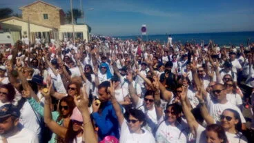 participantes en la i caminata amunt en 2018
