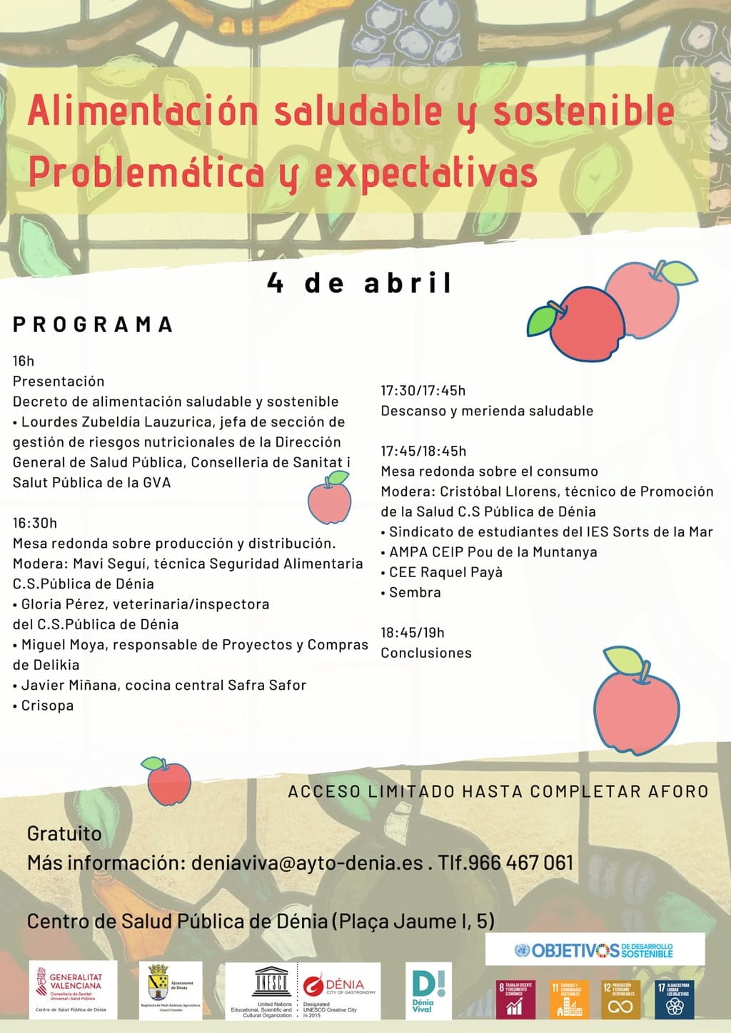 programacion de la jornada sobre alimentacion saludable