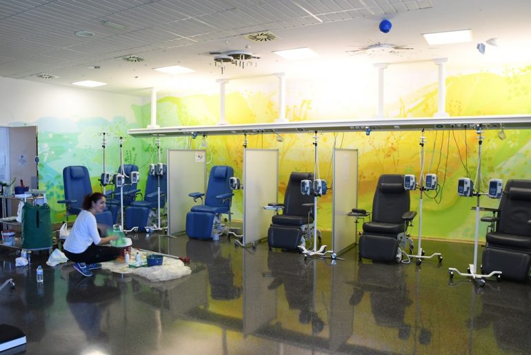 Chemotherapy room at the Hospital de Dénia