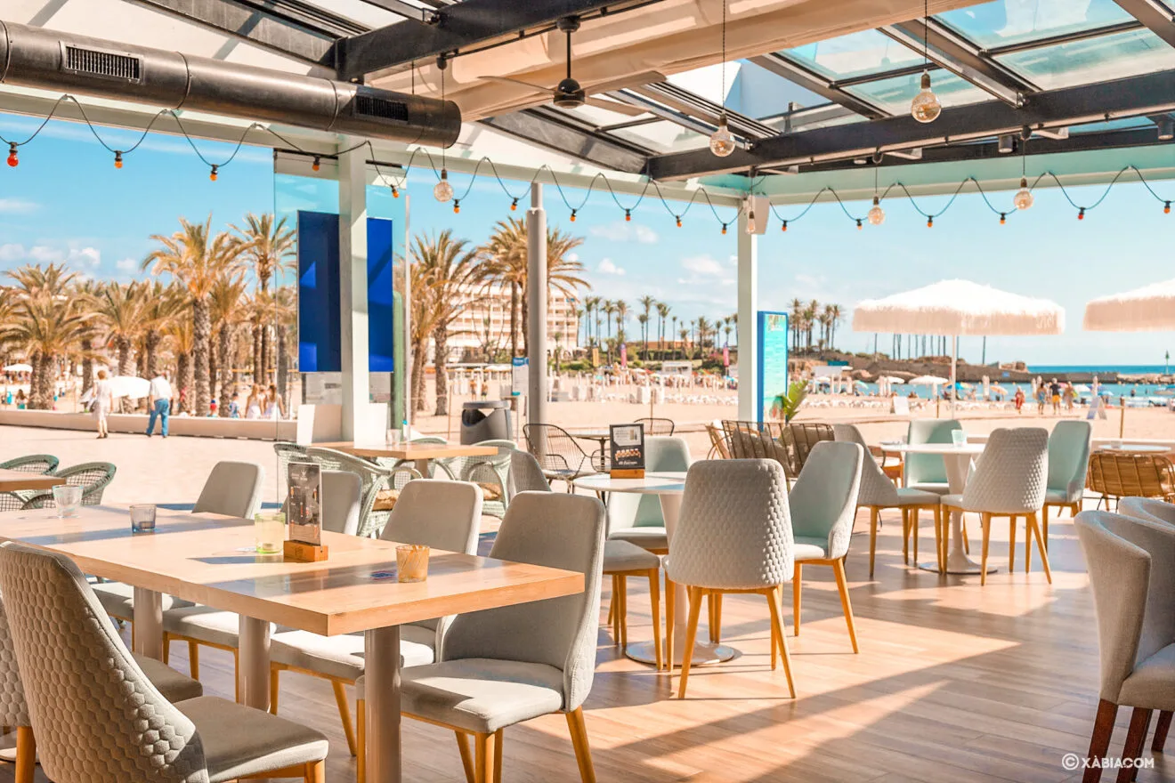Vista de la terraza de Restaurante Ammos en Jávea
