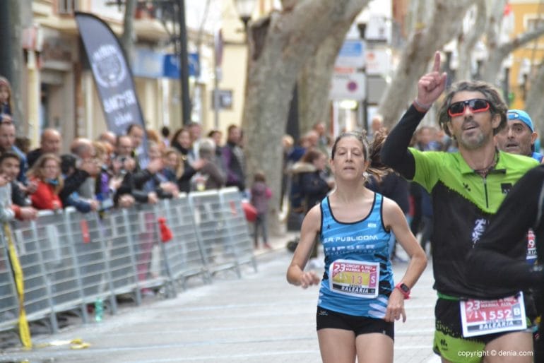 Andrea Abad entrando en meta