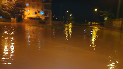 Calle inundada en Dénia