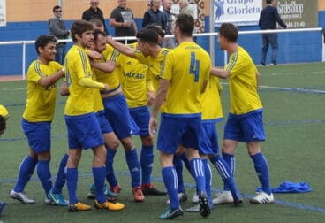 celebracion de un gol del cd denia