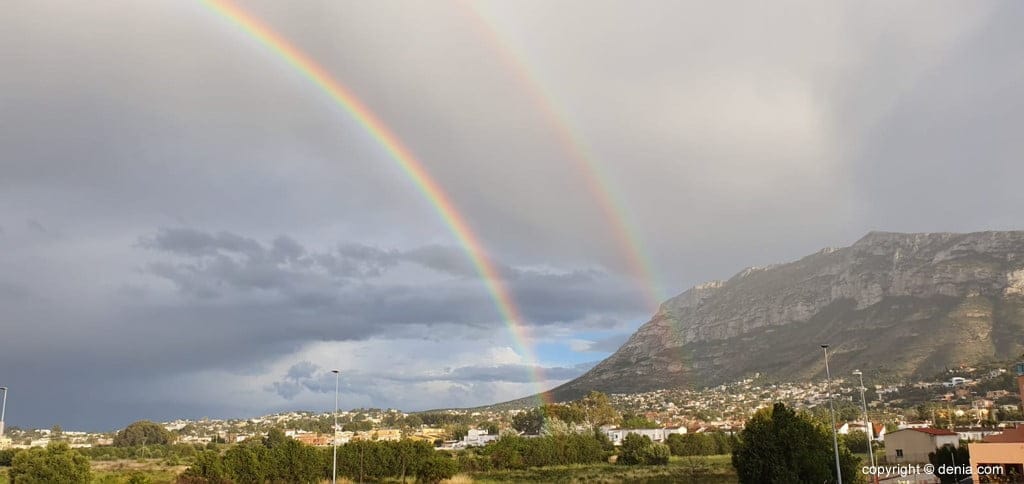 doble arcoiris en denia