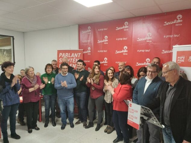miembros de la candidatura socialista de denia
