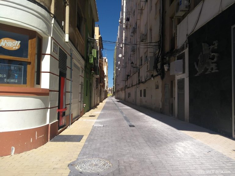 Obras de remodelación de la calle Fontanella