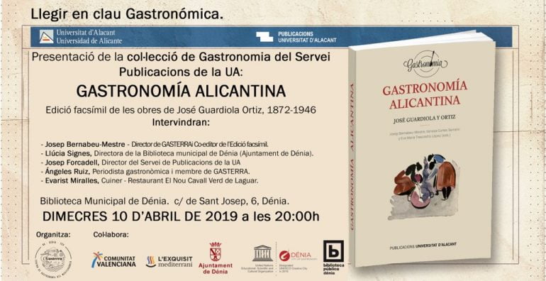 Présentation du livre 'Gastronomía Alicantina'