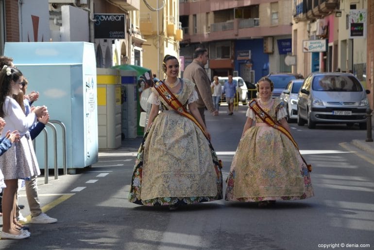 Despedida de las falleras mayores de Dénia 2019 - Llegada de Amparo y Neus