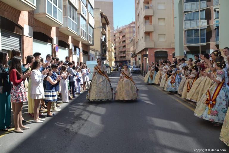 Despedida de las falleras mayores de Dénia 2019 - Llegada de Amparo Y neus