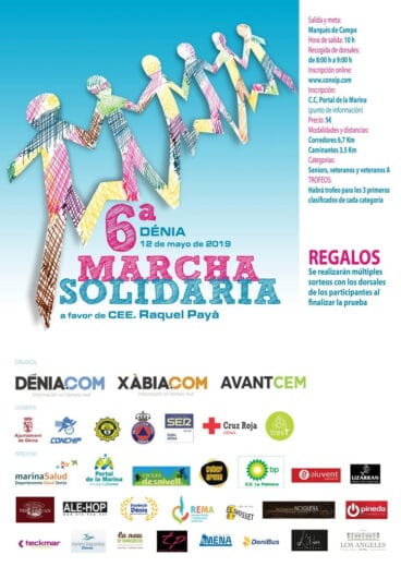 Cartel de la VI Carrera Solidaria a favor del Raquel Payá