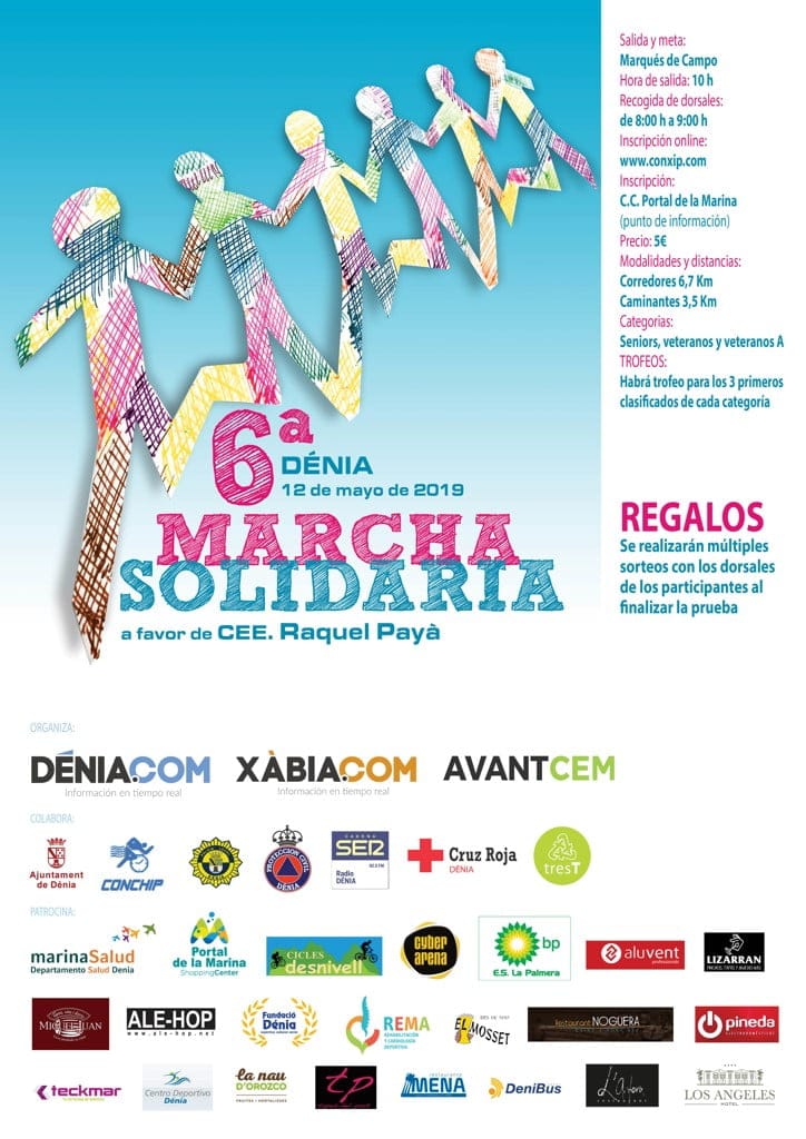 cartel de la vi carrera solidaria a favor del raquel paya