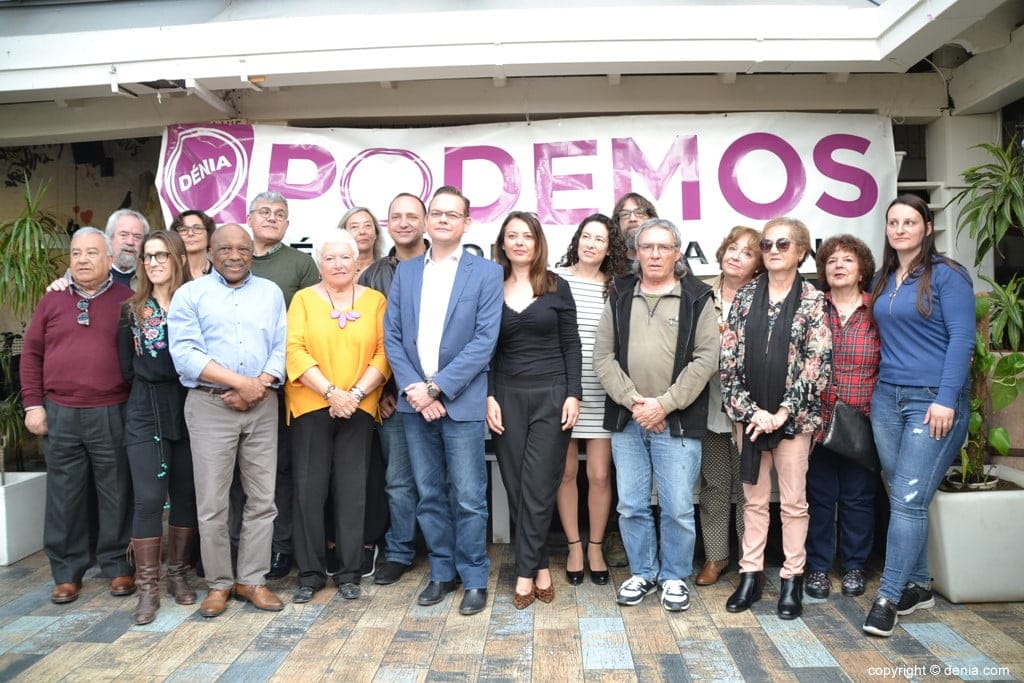 Podemos Dénia "no comparte" las declaraciones de Álex Rodenkirchen 1 componentes de podemos denia