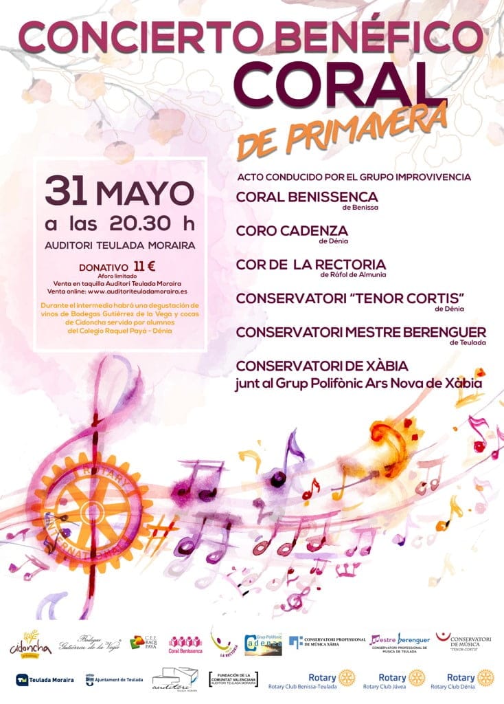 concierto benefico organizado por el rotary club de denia