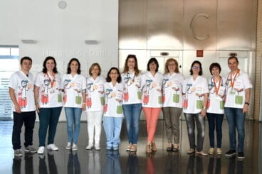 Equipo de Pediatría con los nuevos uniformes