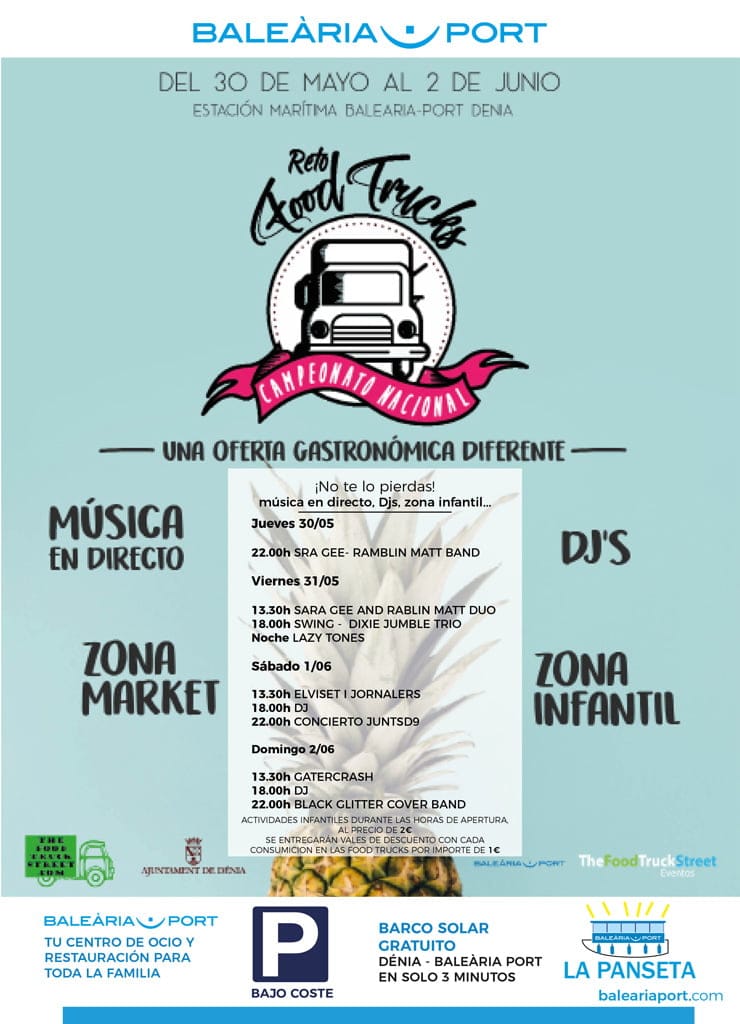 evento food trucks balearia yvonne masajes estetica belleza